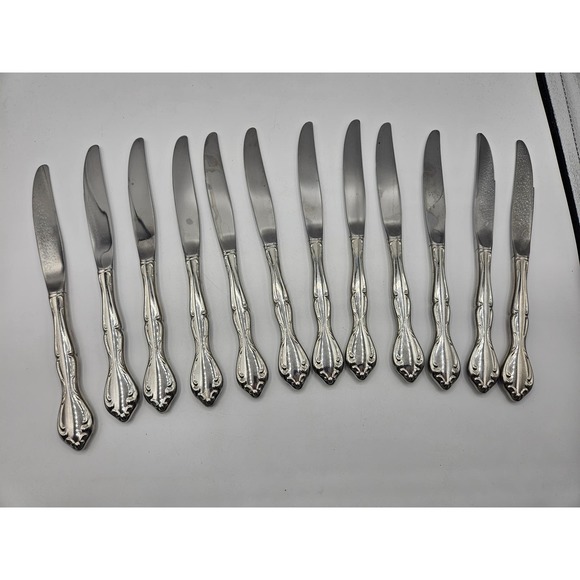 Oneida Silver Cantata Butter Knives Set of 12 Stainless - Picture 6 of 8